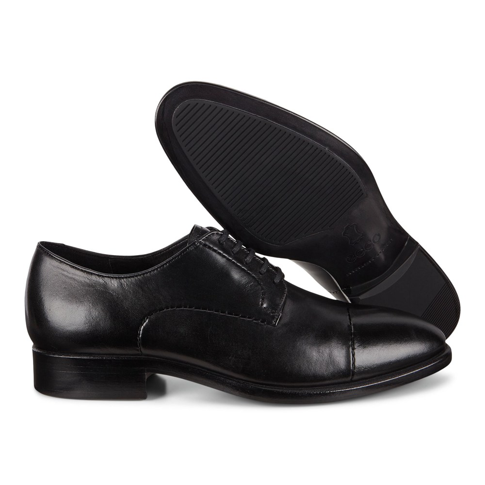 Zapatos Derby Hombre - ECCO Vitrus Mondial Cap-Toes - Negros - XQM697302